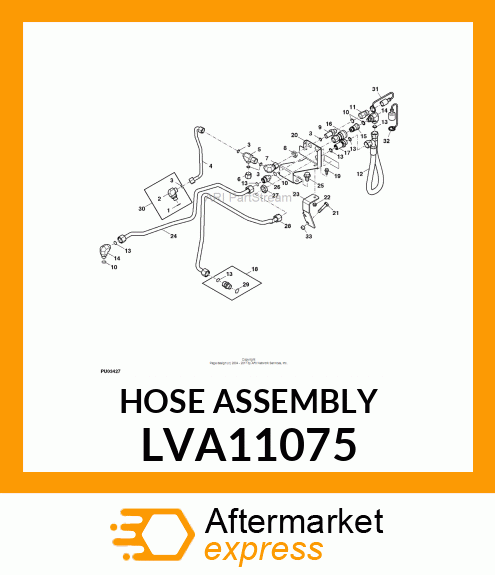 HYDRAULIC HOSE, HOSE, HYDRAULIC PBY LVA11075