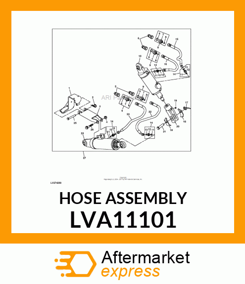 HYDRAULIC HOSE, HOSE, HYDRAULIC, TI LVA11101