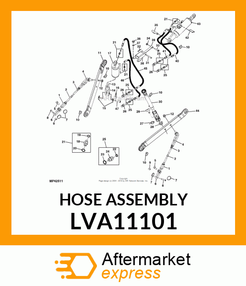 HYDRAULIC HOSE, HOSE, HYDRAULIC, TI LVA11101