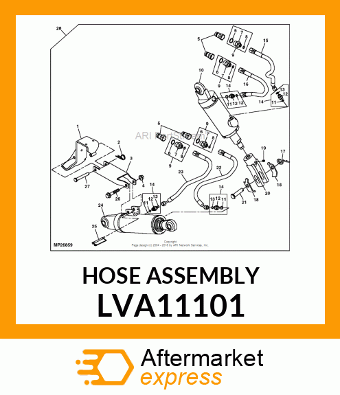 HYDRAULIC HOSE, HOSE, HYDRAULIC, TI LVA11101