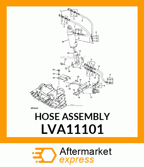 HYDRAULIC HOSE, HOSE, HYDRAULIC, TI LVA11101