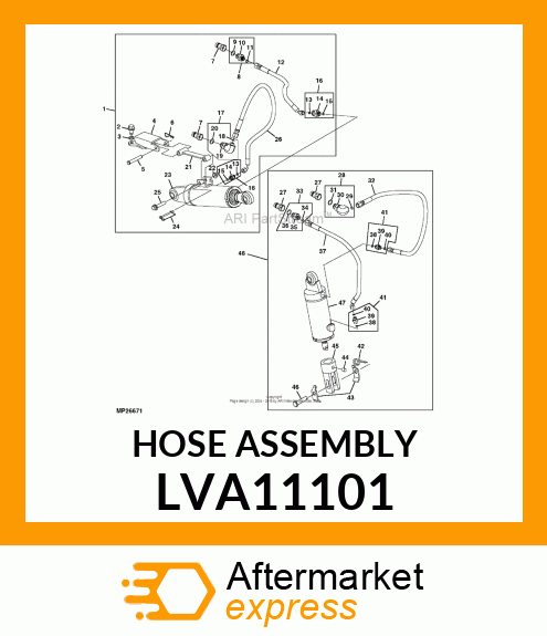 HYDRAULIC HOSE, HOSE, HYDRAULIC, TI LVA11101