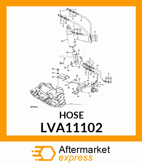 HYDRAULIC HOSE, HOSE, HYDRAULIC, TI LVA11102