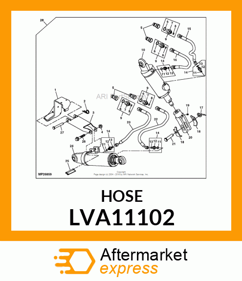 HYDRAULIC HOSE, HOSE, HYDRAULIC, TI LVA11102