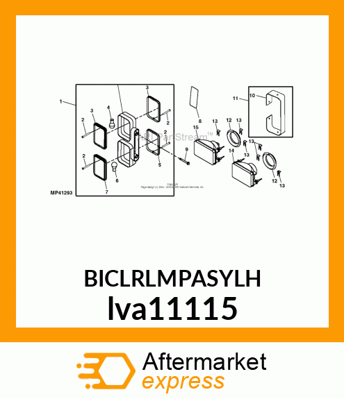 LAMP, LH ROPS WARNING, ENHANCED TUR lva11115