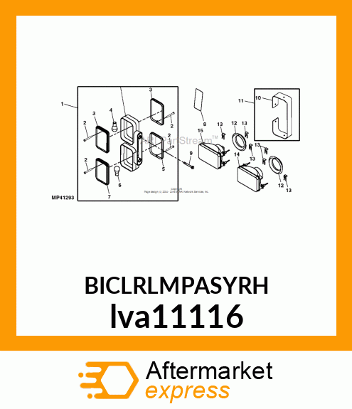 LAMP, RH ROPS WARNING, ENHANCED TUR lva11116