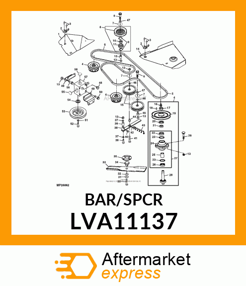 BRACKET, WLDMT IDLER PIVOT(GREEN) LVA11137