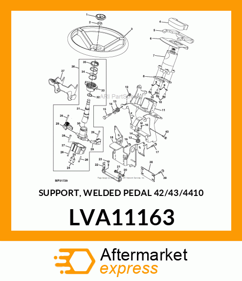 SUPPORT, PEDAL 4210/4310/4410 LVA11163