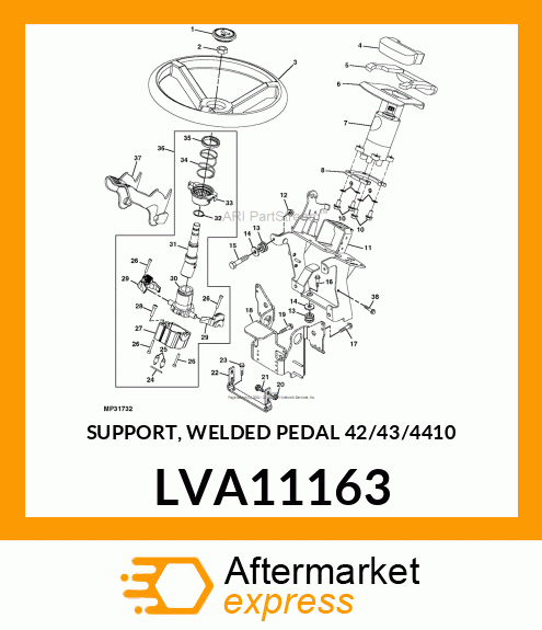 SUPPORT, PEDAL 4210/4310/4410 LVA11163