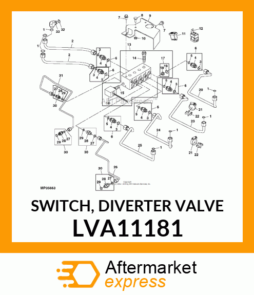 SWITCH, DIVERTER VALVE LVA11181