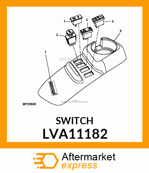 SWITCH, LOADER/MOWER MODE LVA11182