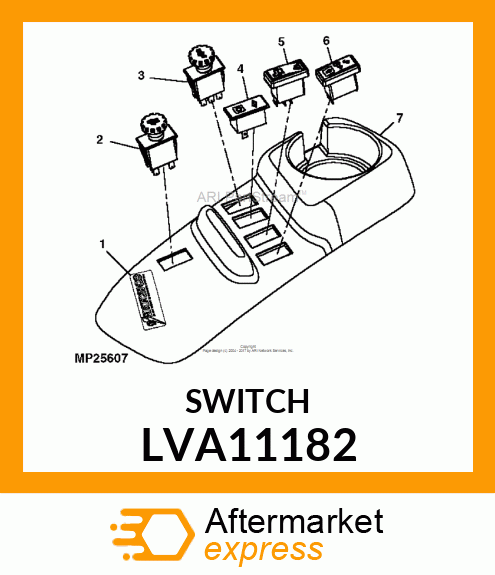 SWITCH, LOADER/MOWER MODE LVA11182