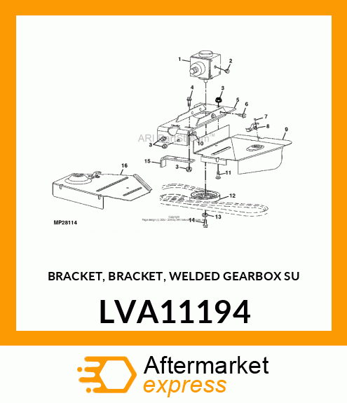 BRACKET, BRACKET, WELDED GEARBOX SU LVA11194