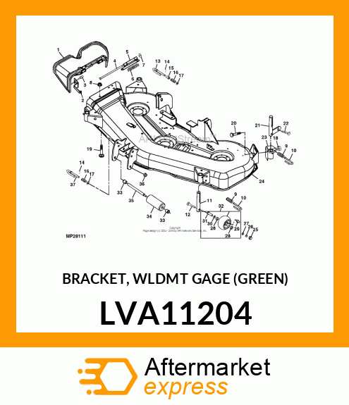 BRACKET, WLDMT GAGE (GREEN) LVA11204