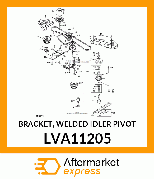 BRACKET, WELDED IDLER PIVOT LVA11205