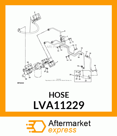 HYDRAULIC HOSE, HOSE ,FLEXIBLE FILT LVA11229