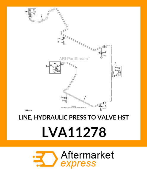 LINE, HYDRAULIC PRESS TO VALVE HST LVA11278