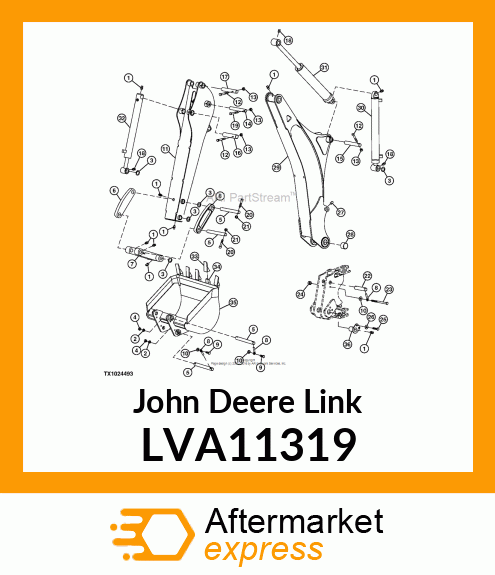 WELDMENT, BUCKET LINK LVA11319