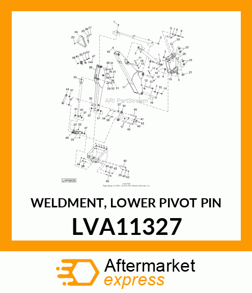 WELDMENT, LOWER PIVOT PIN LVA11327