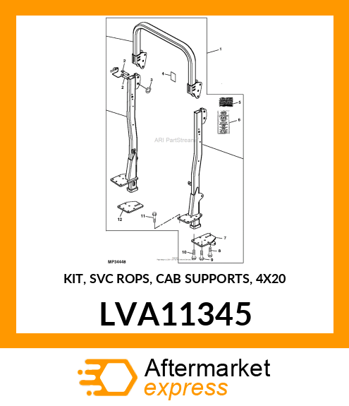 KIT, SVC ROPS, CAB SUPPORTS, 4X20 LVA11345