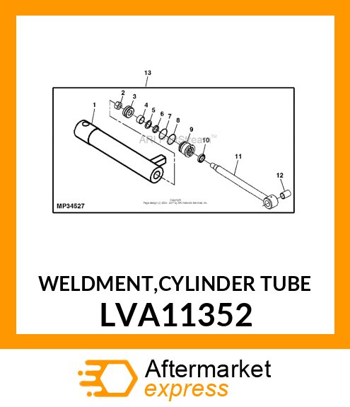 WELDMENT,CYLINDER TUBE LVA11352