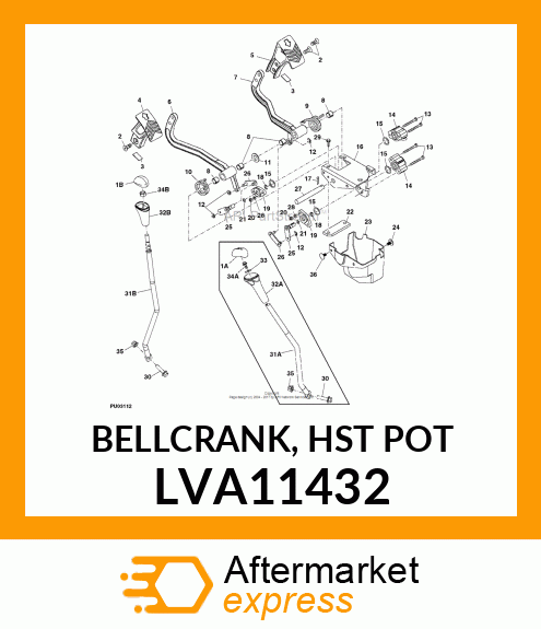 BELLCRANK, HST POT LVA11432