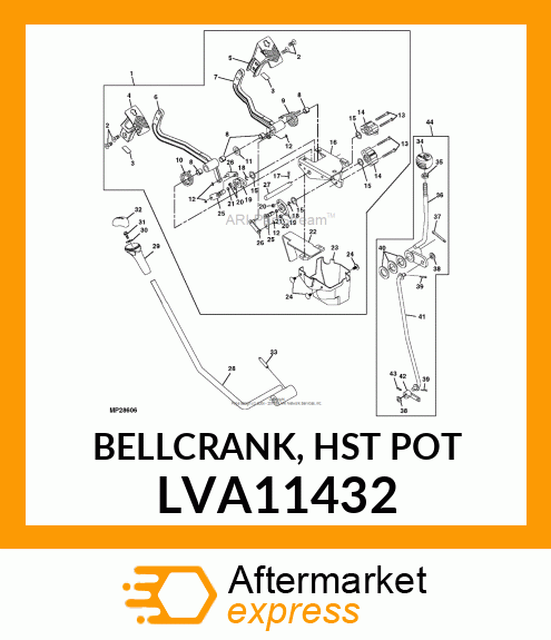 BELLCRANK, HST POT LVA11432