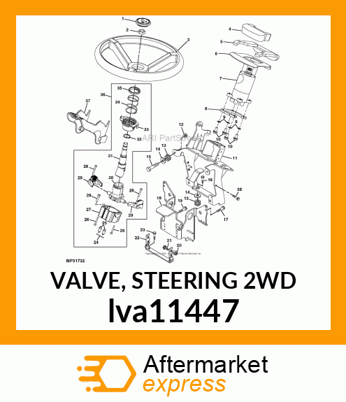 VALVE, STEERING 2WD lva11447