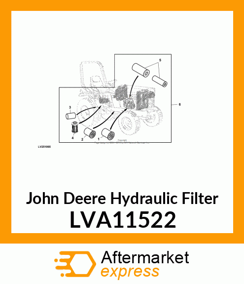 FILTER, HYDRAULIC SPIN ON LVA11522