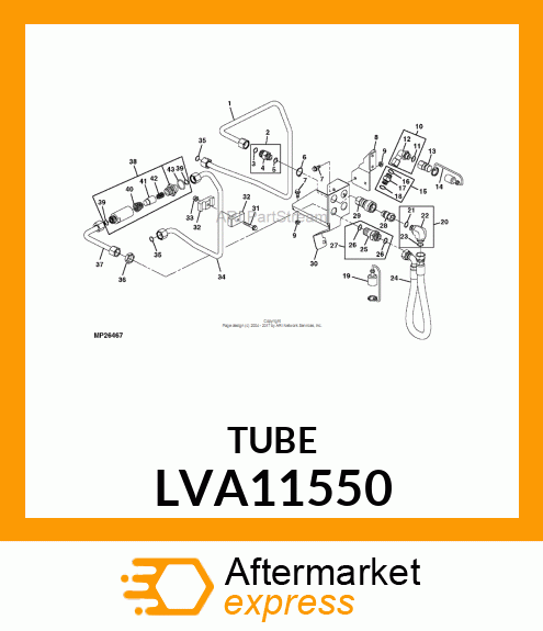 LINE, HYDRAULIC FILTER TO RCV LVA11550