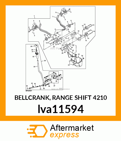 BELLCRANK, RANGE SHIFT 4210 lva11594