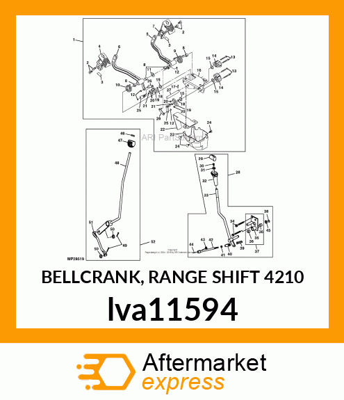 BELLCRANK, RANGE SHIFT 4210 lva11594