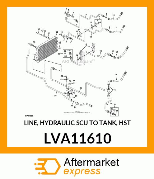 LINE, HYDRAULIC SCU TO TANK, HST LVA11610