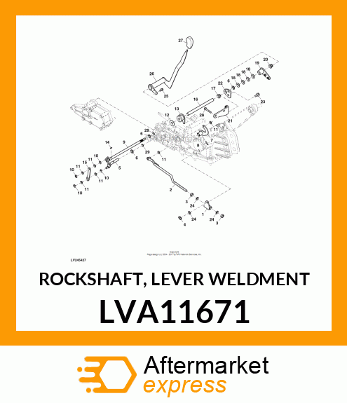 ROCKSHAFT, LEVER WELDMENT LVA11671