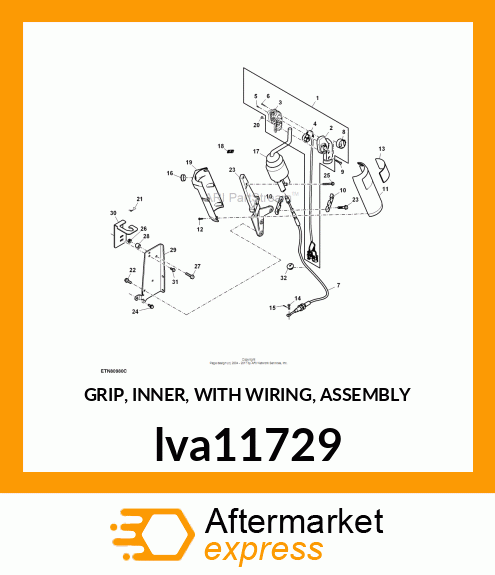 GRIP, INNER, WITH WIRING, ASSEMBLY lva11729