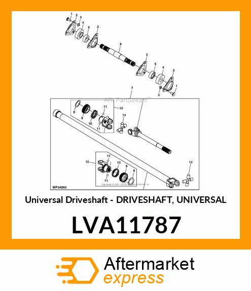 Universal Driveshaft - DRIVESHAFT, UNIVERSAL LVA11787