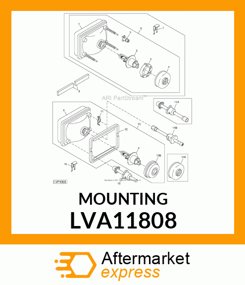 MOUNTING PARTS, HEADLIGHT ADJUSTER LVA11808