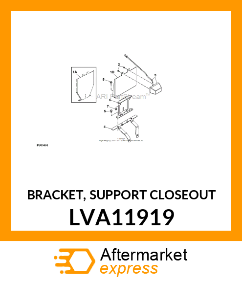 BRACKET, SUPPORT CLOSEOUT LVA11919
