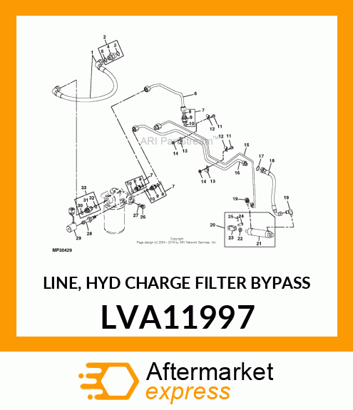 LINE, HYD CHARGE FILTER BYPASS LVA11997
