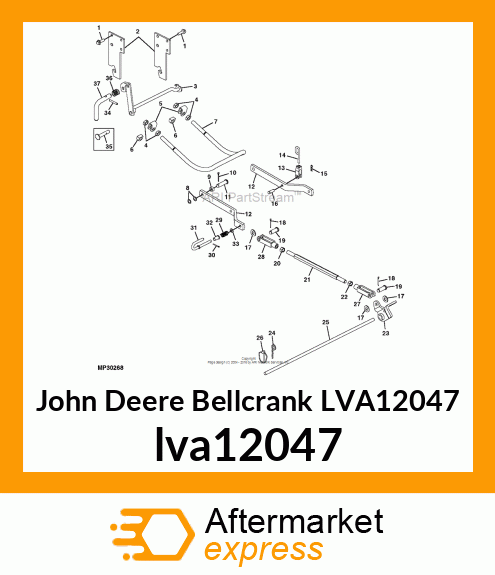 BELLCRANK, BELLCRANK ASSY, WELDED lva12047