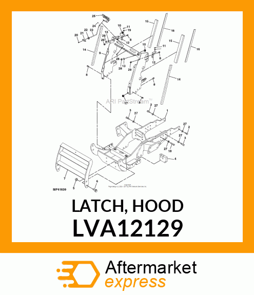 LATCH, HOOD LVA12129