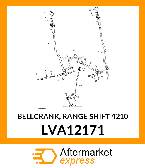 BELLCRANK, RANGE SHIFT 4210 LVA12171