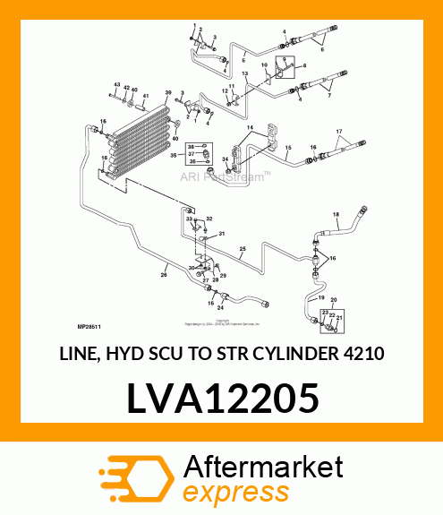 LINE, HYD SCU TO STR CYLINDER 4210 LVA12205
