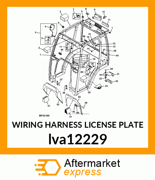 WIRING HARNESS LICENSE PLATE lva12229