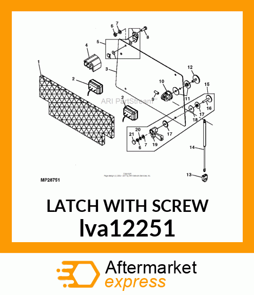 LATCH WITH SCREW lva12251