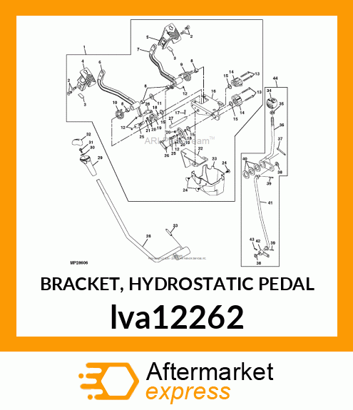 BRACKET, HYDROSTATIC PEDAL lva12262