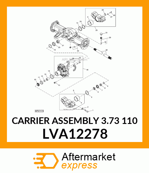 CARRIER ASSEMBLY 3.73 (110) LVA12278
