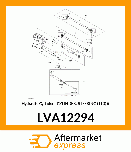 Hydraulic Cylinder - CYLINDER, STEERING (110) # LVA12294