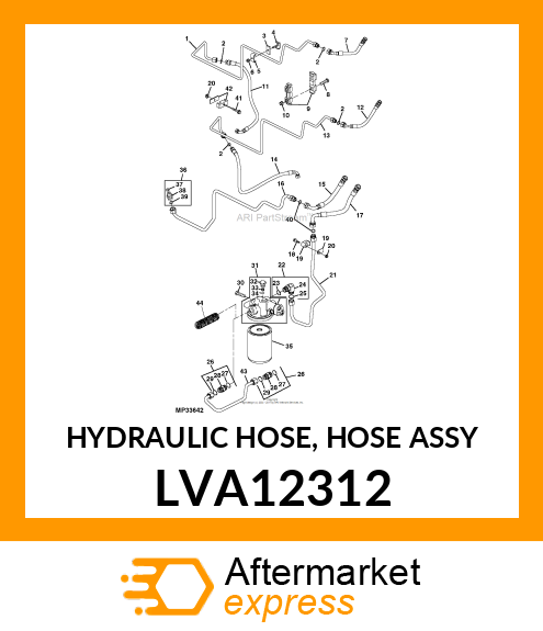 HYDRAULIC HOSE, HOSE ASSY LVA12312