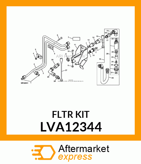 FILTER KIT, KIT, SERVICE, 40 MICRON LVA12344